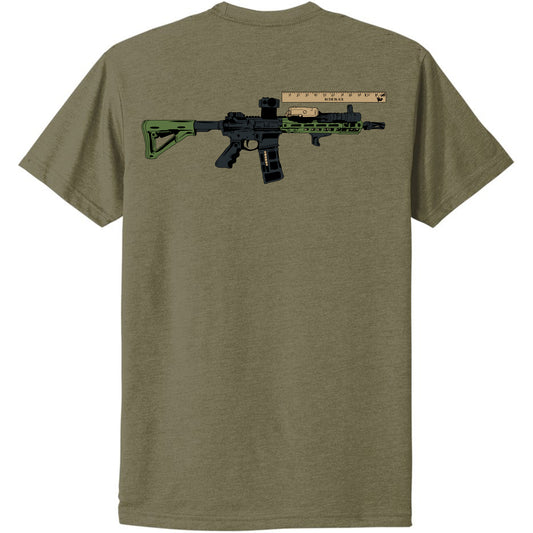 Tax Stamp Ruler T-Shirt Olive