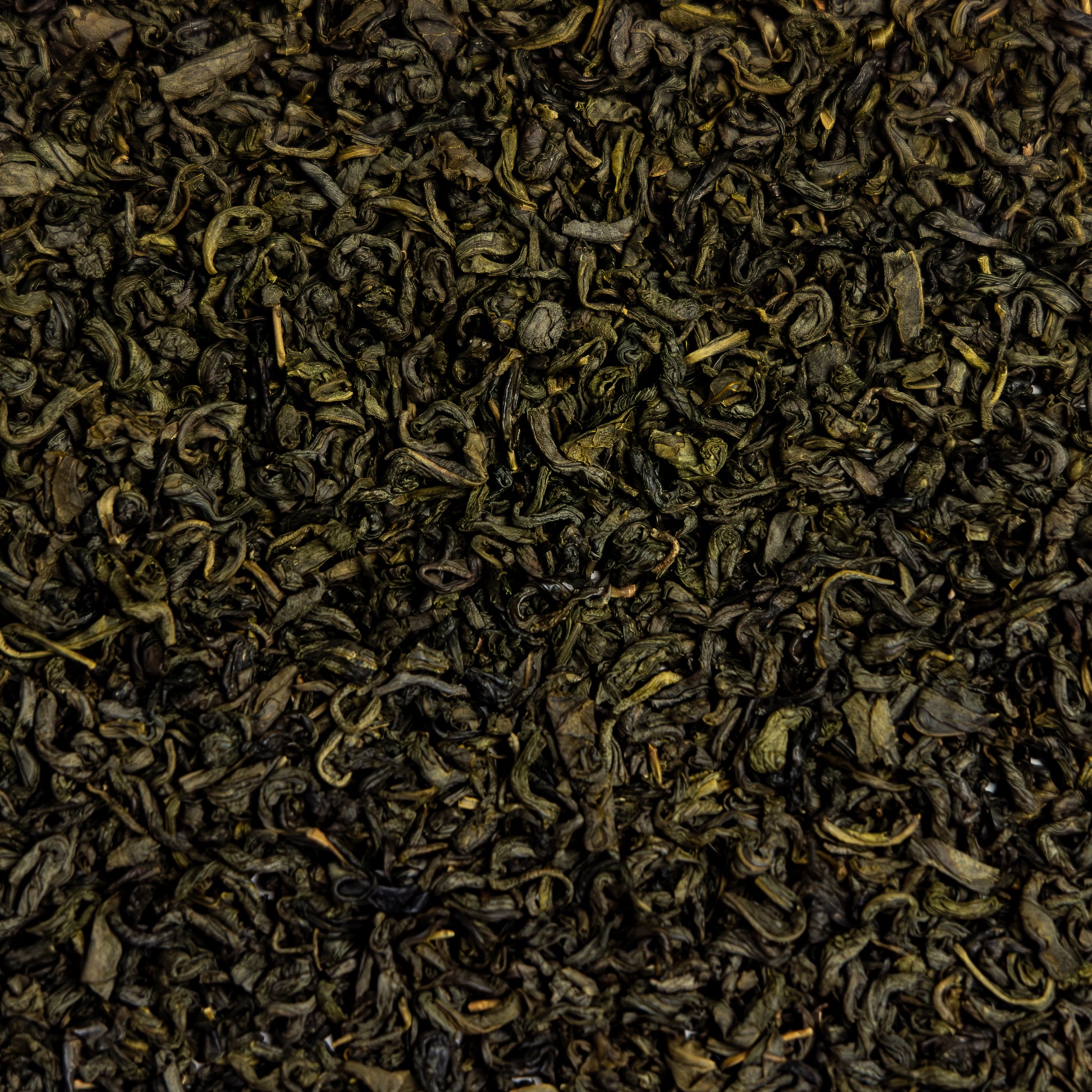 jasmine loose leaf green tea close up view