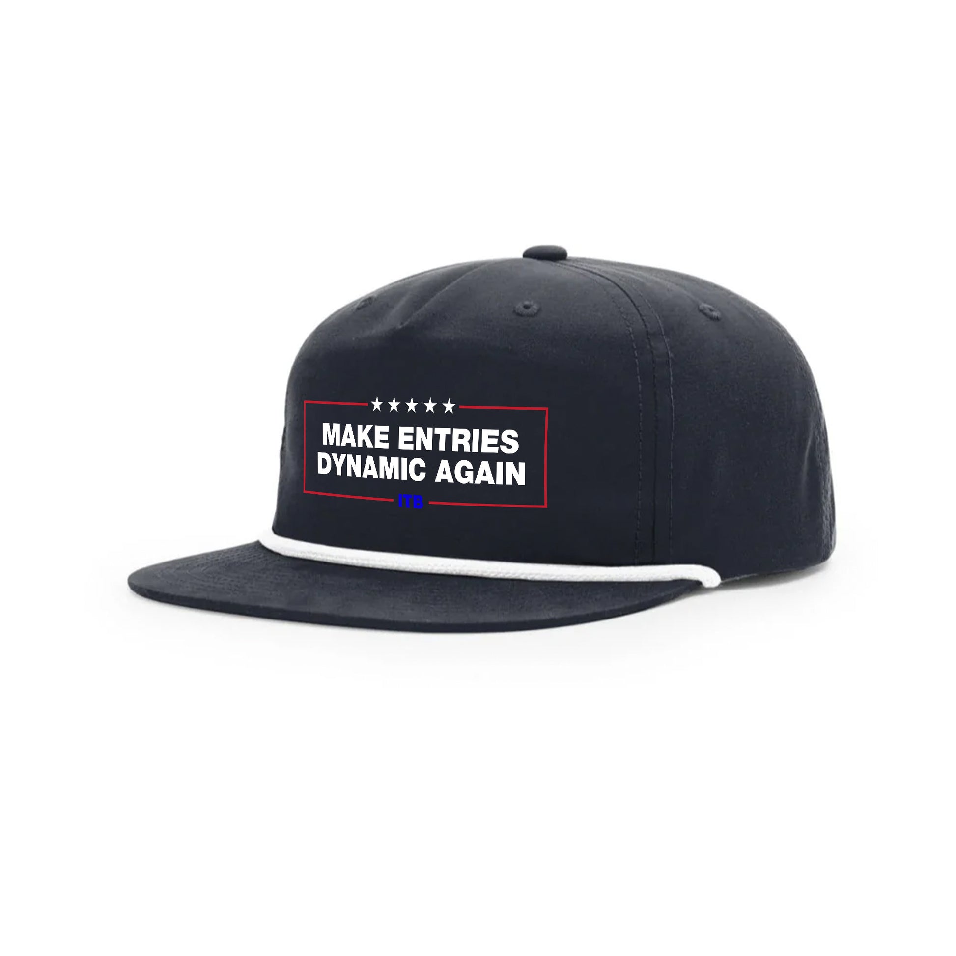 Make Entries Dynamic Again, Richardson 256 black hat with white rope